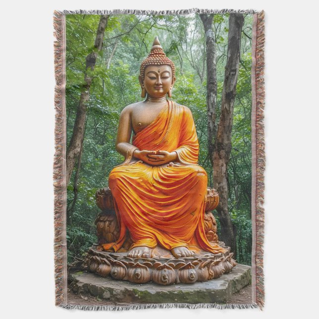 Forest of Calm: The Buddha's Sanctuary Filt (Framsidan Vertikal)