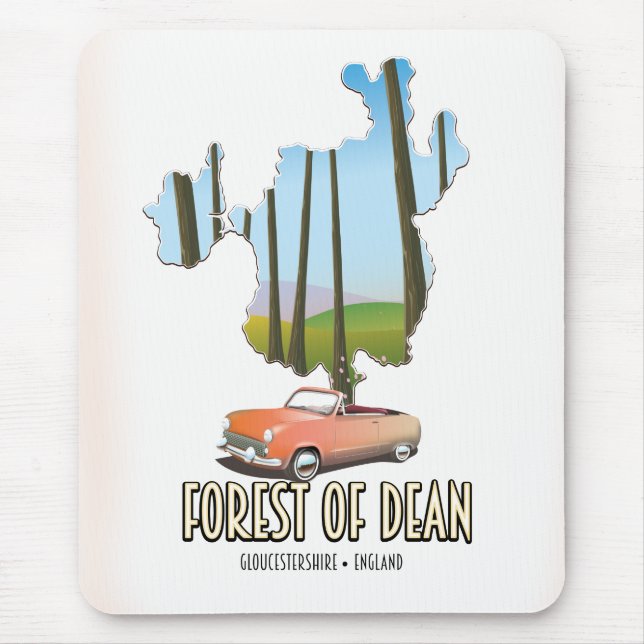 Forest of Dean Gloucestershire England karta Musmatta (Framsidan)