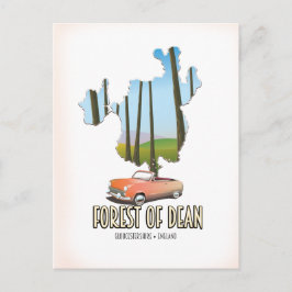 Forest of Dean Gloucestershire England karta Vykort