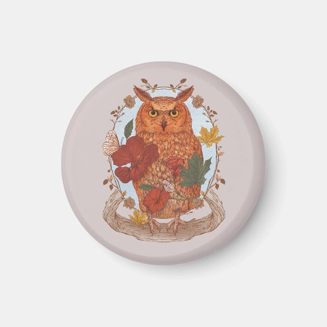 Forest Owl Magnet (Framsidan)