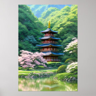 Forest Pagoda Haven Poster