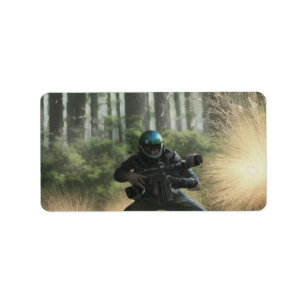 Forest Paintball Battle Adressetikett