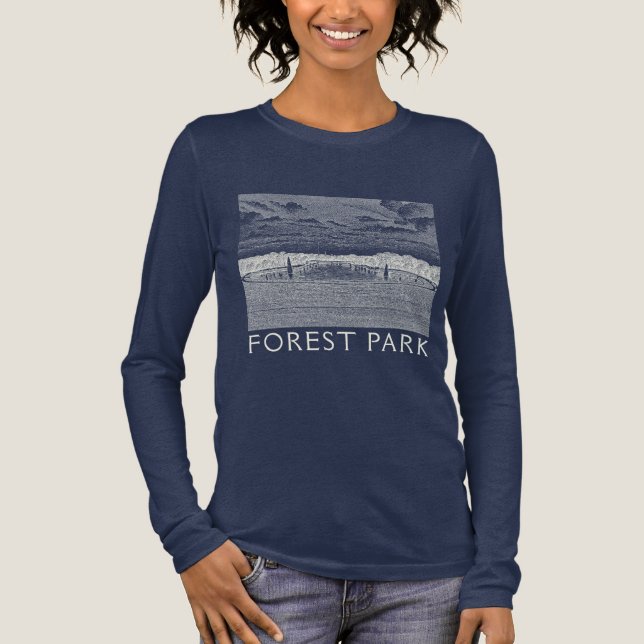 Forest Park Grand Basin St. Louis MO Long Sleeve T Shirt (Framsida)