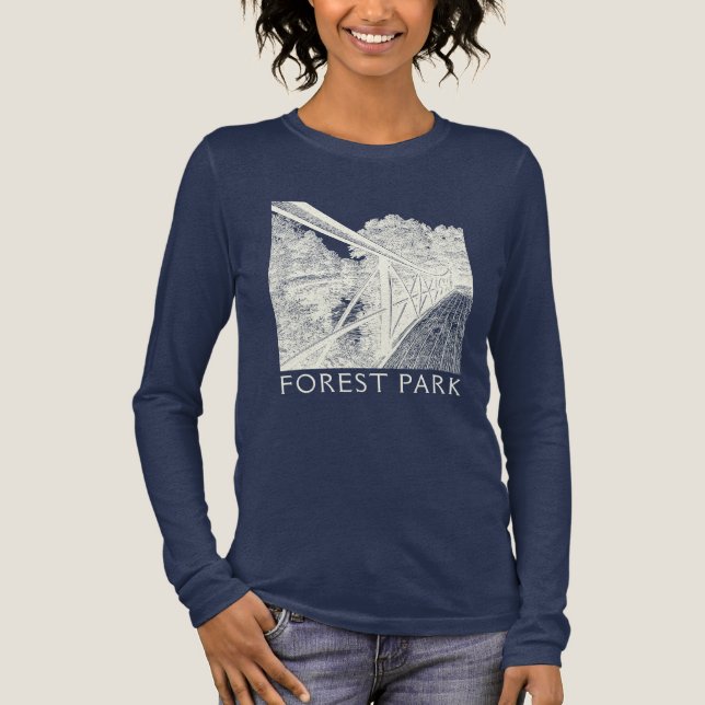Forest Park St. Louis MO Long Sleeve T Shirt (Framsida)