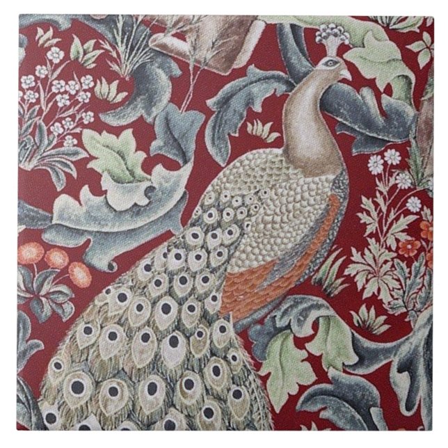 Forest Peacock, William Morris Kakelplatta (Framsidan)