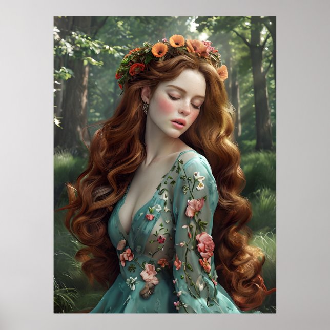 Forest Princess Fantasy Poster - Ren Faire Muse (Framsidan)