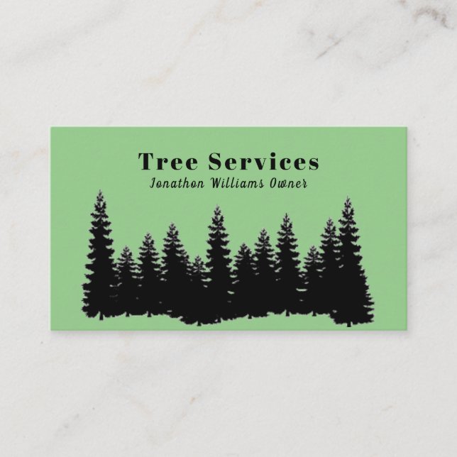 Forest Professionell Träd Trimming Service Visitkort (Framsida)