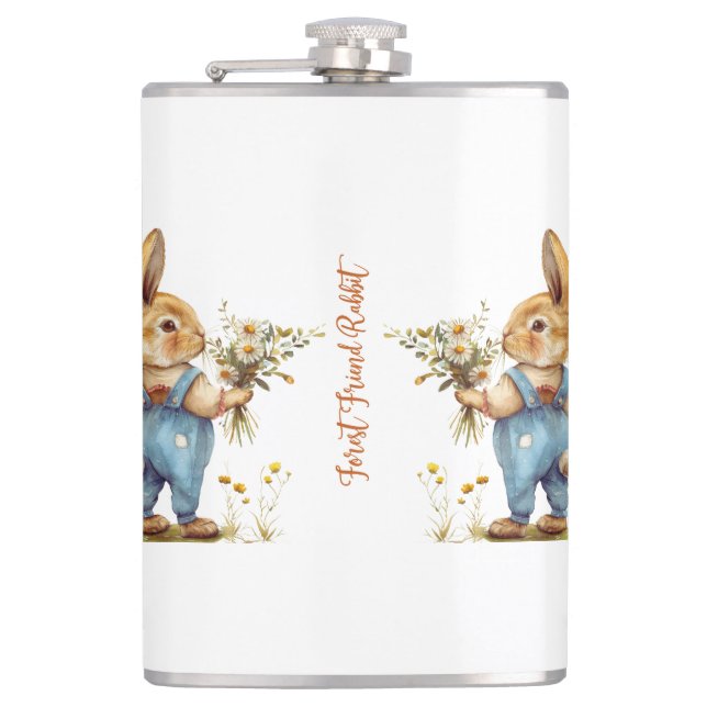 Forest Rabbit Flask - A Woodland Assion Fickplunta (Framsidan)