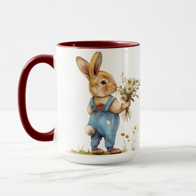 Forest Rabbit Mugg - Din Woodland Friend (Vänster)