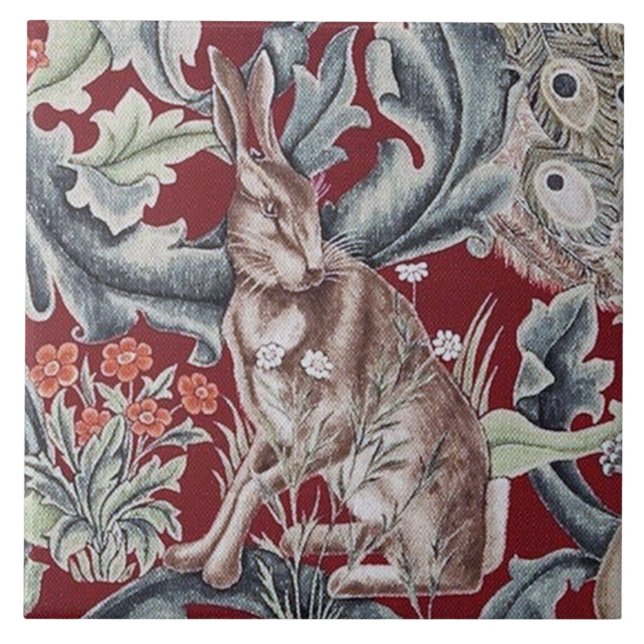 Forest Rabbit, William Morris Kakelplatta (Framsidan)