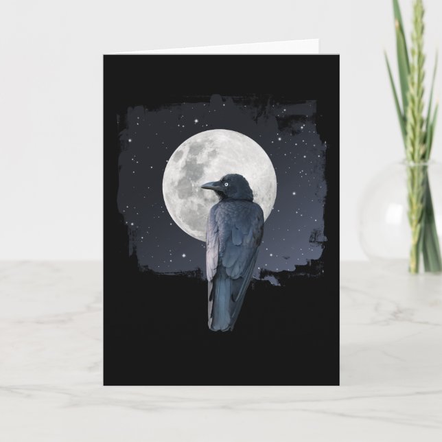 Forest Raven Cold Moon Kort (Framsida)