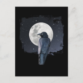 Forest Raven Cold Moon Vykort
