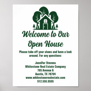 Forest Real Gods Company Anpassningsbar Open House Poster