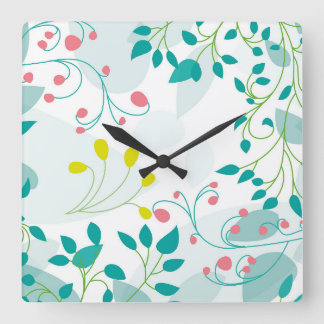 Forest reloj fyrkantig klocka