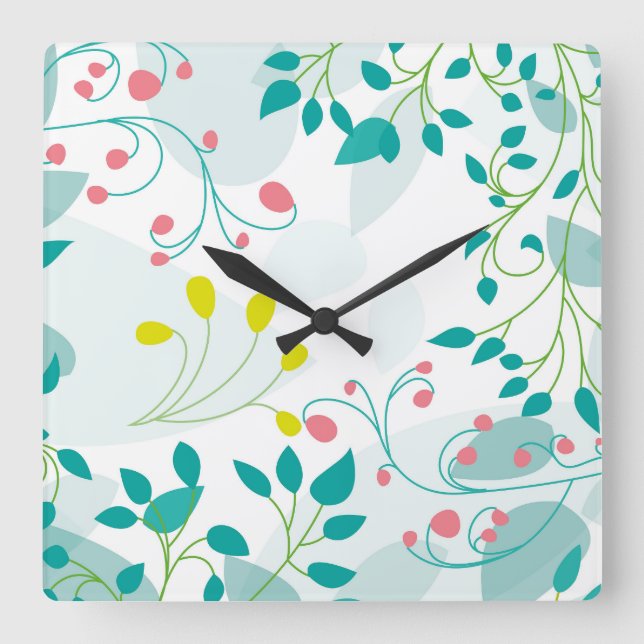 Forest reloj fyrkantig klocka (Framsida)