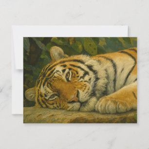 Forest Reverie - Resterande tigern i Jungle Light Vykort