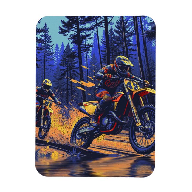 Forest Ride - Motocross Racers Magnet (Vertikal)