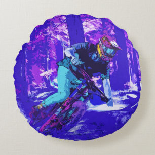 Forest Rider - BMX Racer Rund Kudde