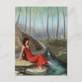 Forest Rivulet - vykort för Fantasy Forest Elf Gir