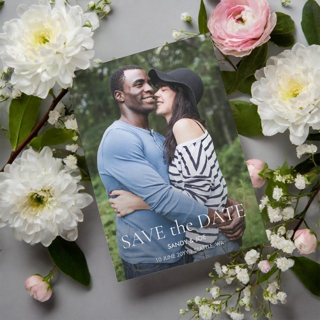 Forest Roligt Photo Bröllop spara datum Magnetisk Inbjudningskort (Skapare uppladdad)