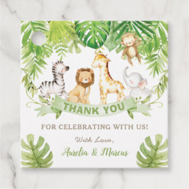 Forest Safari Jungle Animals Baby Shower Birthday Gåvor Etiketter