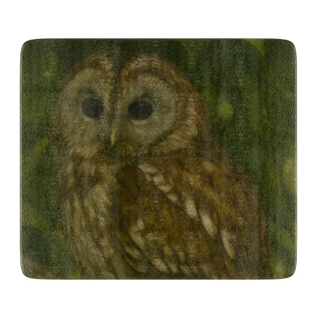 Forest Sentinel - Tawny Uggla Wildlife Art (Framsidan)