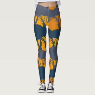 Forest Silhouette Mönster Leggings