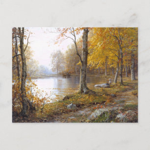 Forest Sjö i Automn Vykort