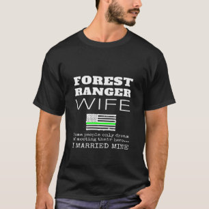 Forest Skogsvaktare Maka Gift Thin Grönt Line US T Shirt