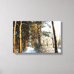 Forest Snö Scene 16,50 x 11 (41,25 x 27,5 cm), våg Canvastryck