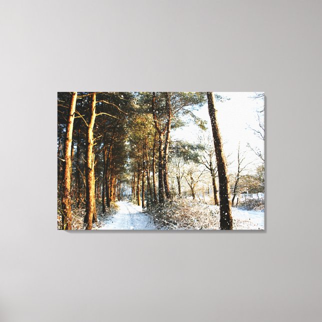 Forest Snö Scene 36 x 24 (90 x 60 cm) waccna Canvastryck (Framsida)