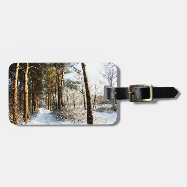Forest Snö Scene cd ltcnm Bagagebricka (Horisontell Framsida)