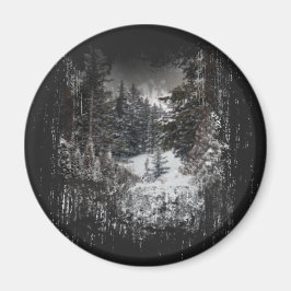 Forest Snowy Träd | Snowy Forest Magnet