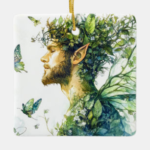 Forest Spirit Julgransprydnad Keramik
