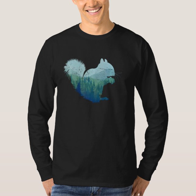 Forest Squirrel Pullover T Shirt (Framsida)