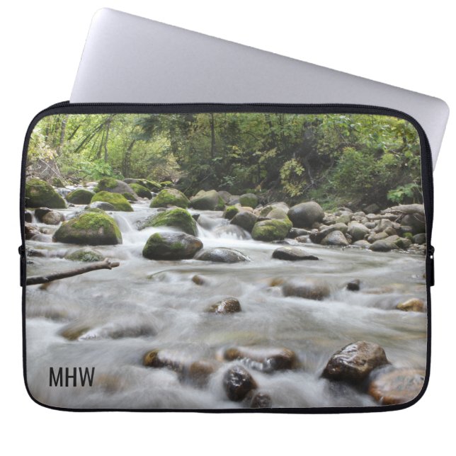 Forest Stream anpassningsbar monogram laptop sleev Sleeve (Framsidan)