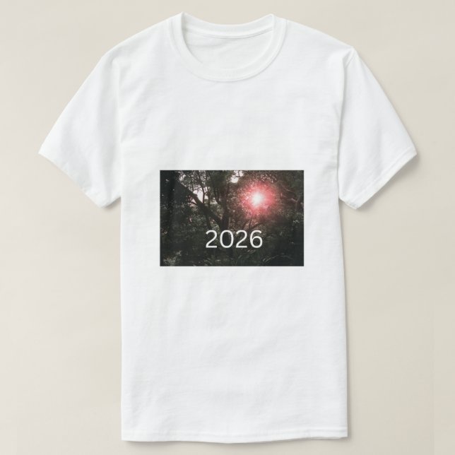 Forest Sun Rising 2026 - Nature Dawn Illustration T Shirt (Design framsida)
