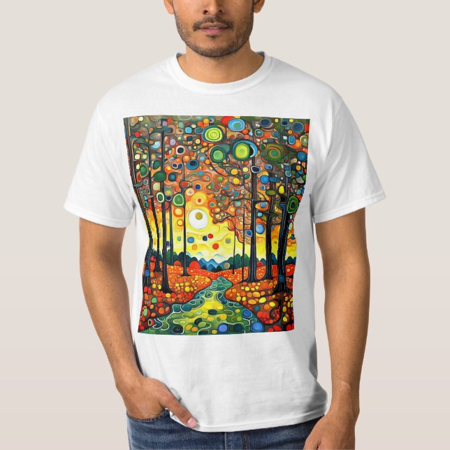Forest Sunset 3 T Shirt (Framsida)