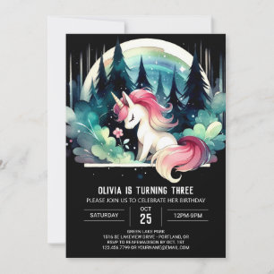 Forest Sweet Horse Birthday Inbjudningar