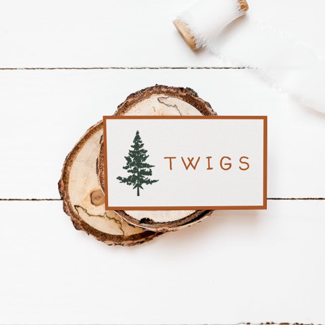 Forest Temaparty Snack Pub-kort - Twigs Placeringskort (Skapare uppladdad)