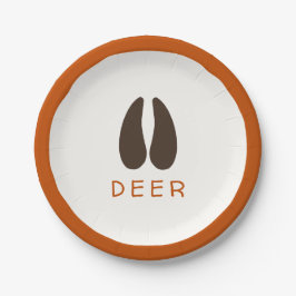 Forest Theme-Födelsedagsfesten Pappra Tallrikar - 