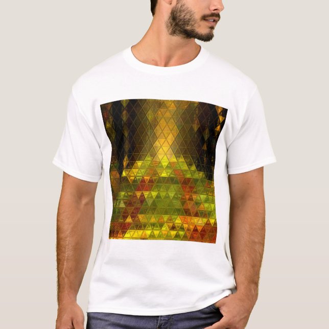 Forest Track Triangles Abstrakt Mönster Active T- T Shirt (Framsida)
