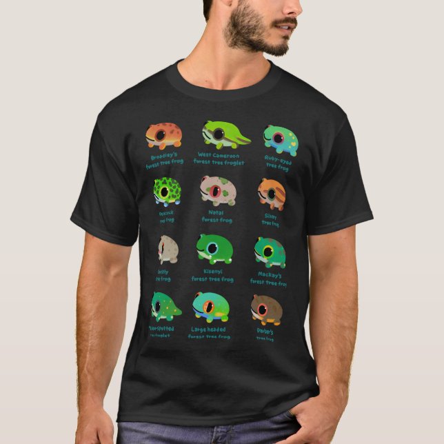 Forest Träd Frog T Shirt (Framsida)