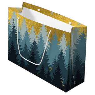 Forest Träd Golden Landskap