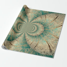 Forest Träd Grönt Brown Winter Woodland Presentpapper