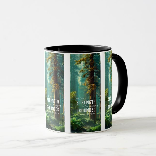 Forest Träd Styrka grundlig naturmeditation Mugg (Framsida höger)