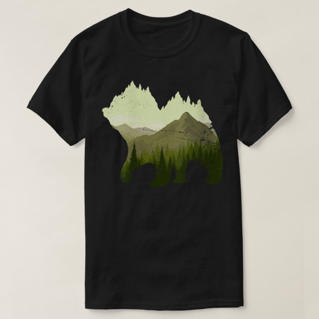 Forest Träd utomhus T Shirt (Design framsida)
