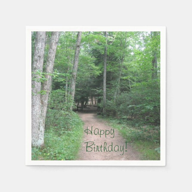 Forest Trail Birthday Pappersservett (Framsidan)