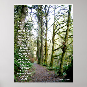 Forest Trail Isaiah 41:10 Skriv ut Poster