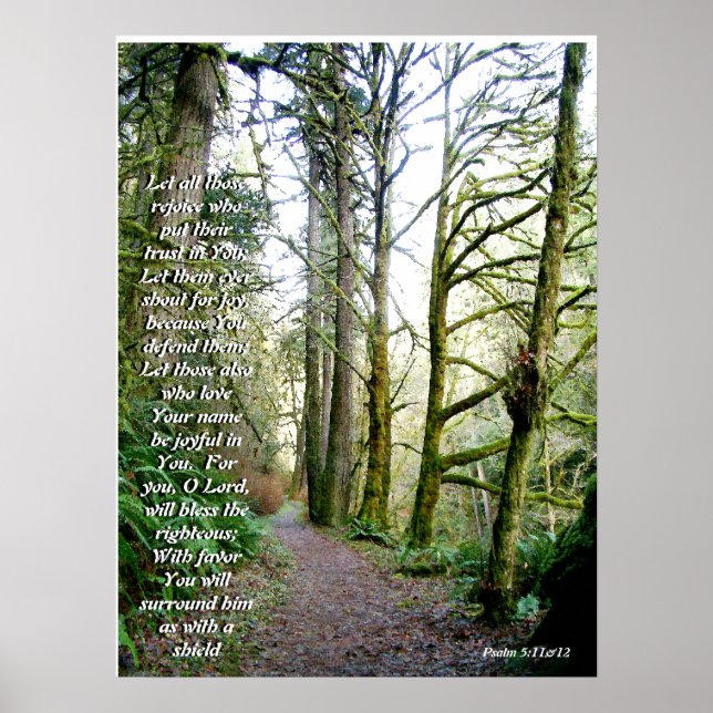 Forest Trail Isaiah 41:10 Skriv ut Poster (Framsidan)